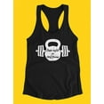 thumbnail image 3 of Train Hard Workout Design Tank Women -Image by Shutterstock, Female x-Small, 3 of 4