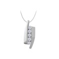 thumbnail image 2 of Diamond Channel Set Pendant in 14K White Gold 0.50 CT TDWPerfect Jewelry Gift, 2 of 2