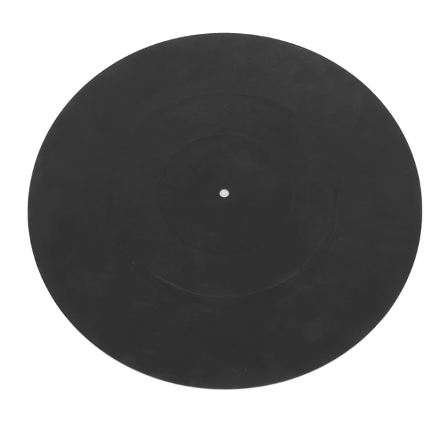 Vinyl Record Pad, Turntable Platter Mat 12in Vibration Reduction Universal Black Noise Reduction for Record Player