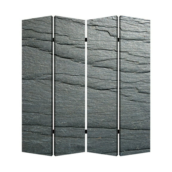Home Decorative Black Slate Screen Room Divider - 4 Panel