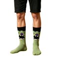 thumbnail image 3 of WHEANG Socks for Women Men Funny Crazy Graphic Mid Calf Socks Holiday Casual Daily Halloween Party Gift Socks Halloween Novelty Socks for Men One Size Green, 3 of 4