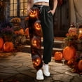 thumbnail image 5 of CAUYDY Halloween Sweatpants for Women Barrel High Waisted Cinch Bottom Sporty Active Joggers Pants Baggy Bottoms with Pocket(Gold,XXL), 5 of 7