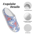 thumbnail image 5 of Daiia Cartoon Poodle Dog Print Women’s Fuzzy Slippers Memory Foam Lightweight House Shoes Cozy Loafer Flannel House Shoes-35/36, 5 of 7