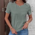 thumbnail image 1 of mfyjkho Tops Y Blusas Para Mujer, Blusa Informal De Manga Corta Con Cuello Redondo Y Aberturas Para Mujer Tops De Tallas Grandes Xxl, 1 of 8