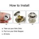 thumbnail image 2 of 38mm Silver Chrome Basin Waste Pop-Up Sink Plug Cap Click Clack Push Button Bathroom Basin Sink Up Drain Stopper Drainer Cover, 2 of 4