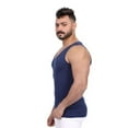thumbnail image 2 of MEN'S ACTIVEWEAR TANK TOP FINEST EGYPTIAN COTTON CHARMING COTTON ELEGANCE BREATHABLE STRETCHY BLUE 3-PACK SIZE MEDIUM, 2 of 4