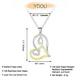 thumbnail image 6 of Ydou Heart Initial Necklaces for Women, 14K Gold Plated Dainty Heart Letter Pendant Necklace for Women, 6 of 9