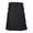 Black, variant on ZenCart Men's Kilt Traditional Scottish Utility Kilts with 2 Pockets Casual Irish Tartan Skirts with Faux Leather Straps for Weddings Highland Game
