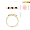 thumbnail image 5 of ANGARA Natural Half Eternity Five Stone Ruby and Diamond Wedding Band in 14K Yellow Gold for Women (Size-2.8mm) | July Birthstone, Birthday, Anniversary, Jewelry Gift for Women | Natural Ruby Ring, 5 of 9