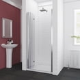 thumbnail image 3 of Sunny Shower 36" W x 72" H Bi-Fold Hinged Frameless Shower Doors in Chrome Finish, 3 of 7