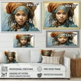 thumbnail image 4 of Designart "Somali Bantu Woman Portrait from Africa I" People Framed Wall Art Decor - Global Blue African Tribal Entryway Framed Wall Art, 4 of 6