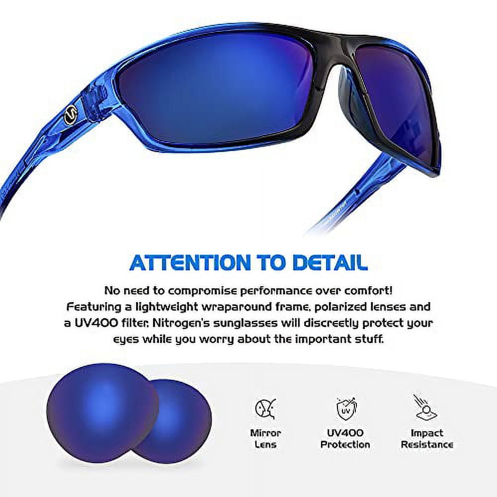 Polarized Wrap Around Sport Sunglasses for Men Women - UV400
