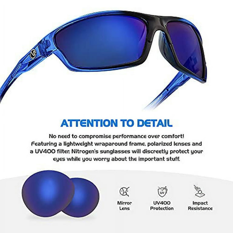 Polarized Wrap Around Sport Sunglasses for Men Women - UV400 Running  Cycling Fishing Driving Sun Glasses