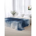 thumbnail image 5 of Navy Blue Ombre Forest Full Size Flat Sheet, Wrinkleproof & Fadeproof Cooling Flat Bed Sheet Only, Watercolor Abstract Art Tree Breathable Soft Bedding Top Sheets 81 x 96 Inches, 5 of 8