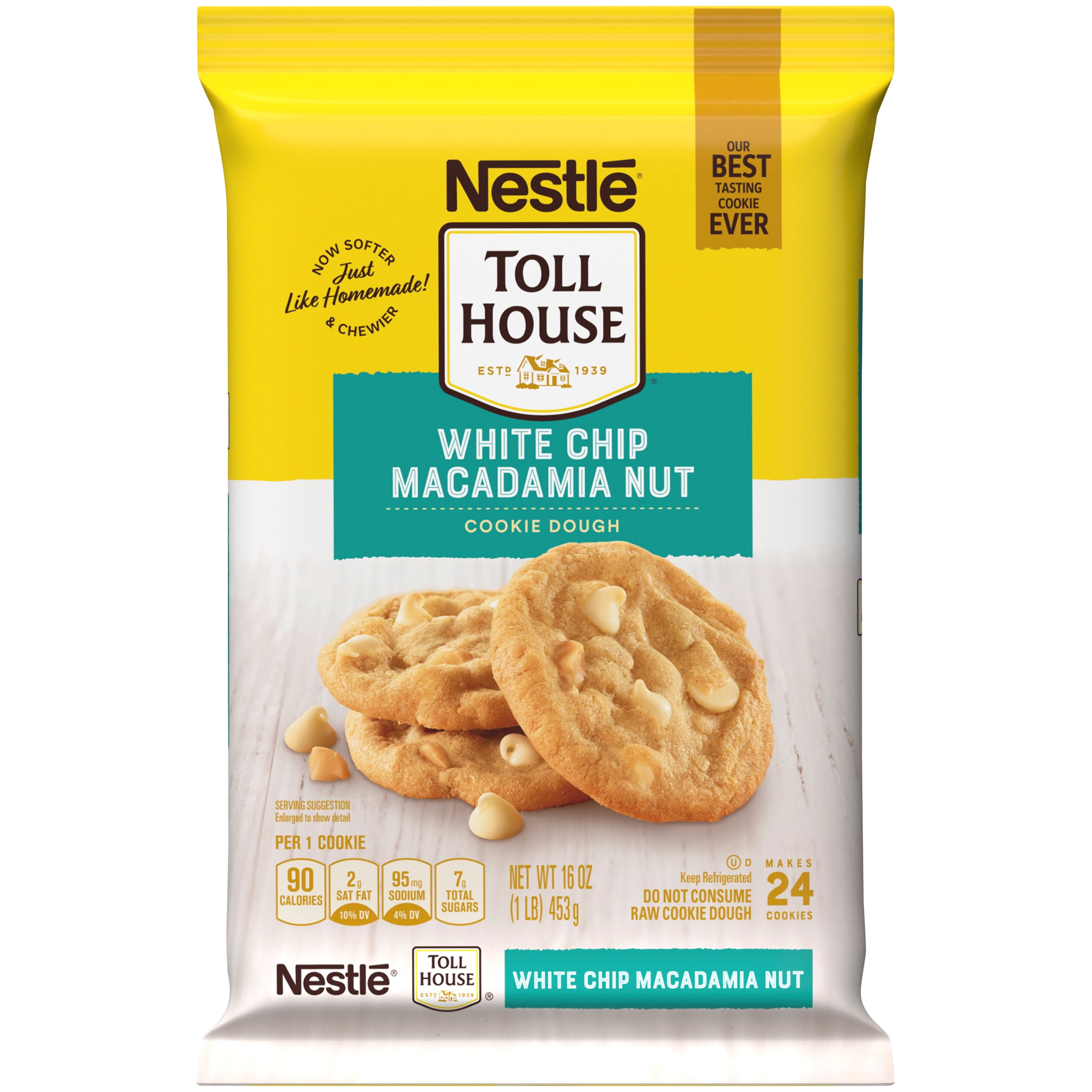 Nestle Toll House White Chip Macadamia Nut Cookie Dough 16 oz