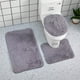 thumbnail image 3 of Juego de 3 piezas de alfombra para baño, tapete para tapa de inodoro, alfombras de baño de Color liso, 3 of 5