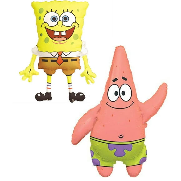 Lámina Balloon Toyland® de Bob Esponja y estrella de Patricio