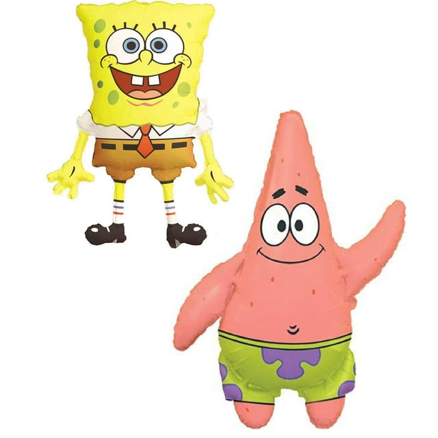 Lámina Balloon Toyland® de Bob Esponja y estrella de Patricio