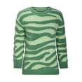 thumbnail image 6 of JINMGG 2024 Fall Winter Plus Size Sweaters for Women Clearance,Women's Sweater Fashion Crew Neck Striped Warm Knit Women, 6 of 6