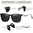 thumbnail image 6 of Joopin UV400 Protection Lightweight Men's Rivet Square Style Sunglasses with Box Matte Black, 6 of 8