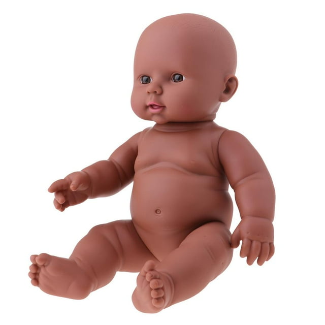 Realistic Doll without Hair, Vinyl 12 Inch, Appease Toy, Practice Parenting Toy, Tone