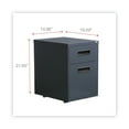 thumbnail image 3 of Alera 2 Drawers Vertical Lockable Filing Cabinet, Charcoal, 3 of 10
