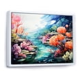 thumbnail image 2 of Designart "Realistic Garden of Underwater Coral III" Animals Framed Wall Art - Modern Pink Coral Hallway Framed Wall Art Decor, 2 of 6