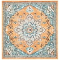 thumbnail image 3 of SAFAVIEH Madison Dalia Oriental Area Rug, Orange/Teal, 8' x 8' Square, 3 of 16