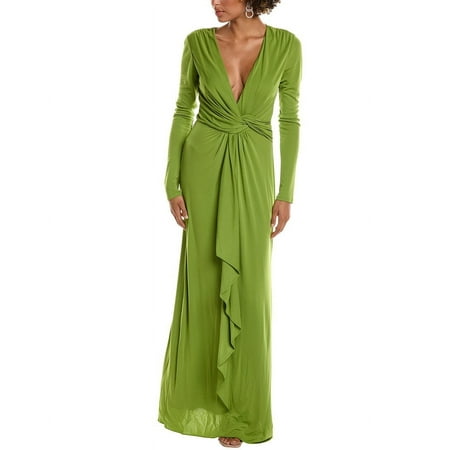 Halston womens Yolanda Gown, 4, Green
