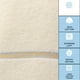 thumbnail image 3 of Toalla de manos de algodón suave absorbente Laklulu (paquete de 4) para baño, manos, cara, gimnasio y spa, 3 of 5