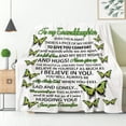 thumbnail image 3 of to My Granddaughter ButterflyThrow Blanket Granddaughter Gifts from Grandma Birthday Gifts for Granddaughter Lightweight Flannel Warm Soft Blanket Gift for Girl Women for Home Sofa 40"x50"for Kid, 3 of 6