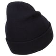 thumbnail image 3 of Mini Monkey Embroidered Long Beanie - Navy OSFM, 3 of 5