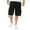 Noir, variante sur Shorts Cargo en Sergé pour Hommes, Coupe Ajustée, Coton Uni, à Multiples Poches, Kaki 38