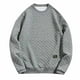 thumbnail image 1 of pstuiky camisetas de manga larga para hombre, Suéter de manga larga con cuello redondo, sin capucha y color liso para hombre camisetas de hombre l, 1 of 3