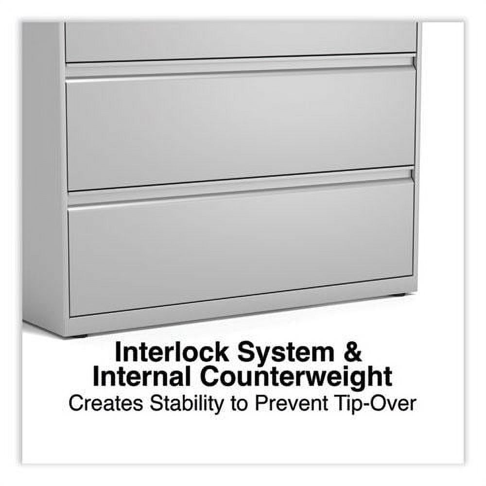 Alera Lateral File, 3 Legal/Letter/A4/A5-Size File Drawers, Light Gray, 42" x 18.63" x 40.25" - image 3 of 9