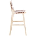 thumbnail image 4 of SAFAVIEH Adah Modern Leather Bar Stool, Cognac/Nautral (22.2 in. W x 22 in. D x 43 in. H), 4 of 7