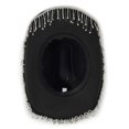 thumbnail image 5 of Vjnyvs Women's Cowboy Hat Set with Bandana and Heart-Shaped Sunglasses, Cowboy Hat Rhinestone Fringe Wide Brim Disco Cowboy Hat Black, 5 of 7