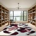 thumbnail image 2 of ODIKA 3'x5' Machine Washable Non-Slip Area Rug, Abstract Burgundy High Traffic Rug, Gray, 966571, 2 of 7