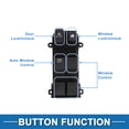 thumbnail image 3 of Interruptor de ventana eléctrica delantero izquierdo Unique Bargains para Honda Fit 2009-2014 No.35750TK6A01, 3 of 7