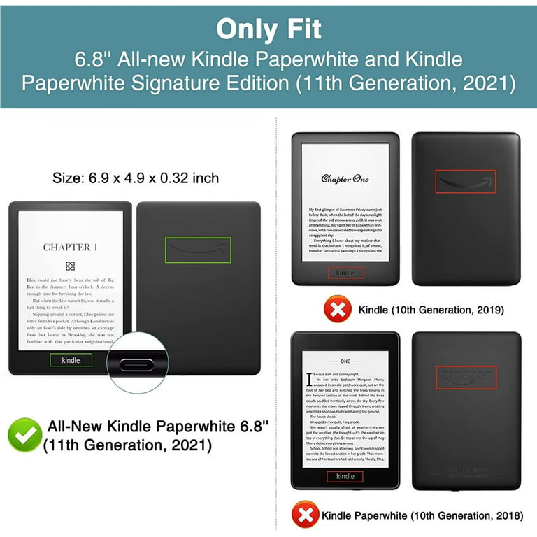  Case for 6.8 All-New Kindle Paperwhite 11th Generation 2021 and  Signature Edition (M2L3EK/ M2L4EK) - Auto Sleep Wake Feature - Lightweight Cover  Kindle Paperwhite 11th Generation (Green) : Electronics