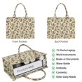 thumbnail image 2 of Large Capacity Tote Bag,Beige Christmas Pine Cone Pattern Handbag Fashion Luxury Tote Bag,15.7"x13"x 5.1" Inches,Laptop Compatible, 2 of 6
