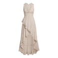 thumbnail image 2 of ShomPort Womens Summer Dresses Flowy Ruffle Hem Deep V Neck Sleeveless Elegant Vacation Boho Sundresses, 2 of 6