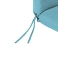 thumbnail image 6 of Jordan Manufacturing 45.5" x 23" Canvas Light Aqua Solid Rectangular Outdoor Chair Cushion with Ties, 6 of 8