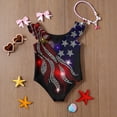 thumbnail image 6 of Grblisyd 4th of July Girls Swimsuit American Flag Crew Neck Flutter Sleeve Swimwear Beach Quick Dry Independence Day Bathing Suit for Kids 7-8 Years, 6 of 6