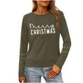 thumbnail image 2 of Craaazy Christmas Round Neck Long Sleeve Xmas Printed Shirts Funny Merry Christmas Sweatshirt Women's Tops Gifts, 2 of 9