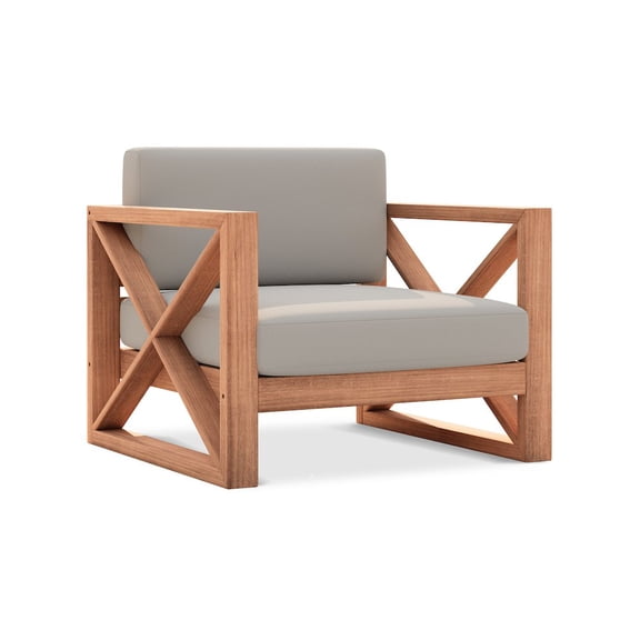 Meridian Furniture Anguilla Grey Water Resisting Outdoor Chair