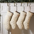 thumbnail image 2 of Christmas Decorations Stockings Sack Decoration Christmas Sock Gift Knitting Stockings Pack Sock Christmas Gifts Cotton Blend White, 2 of 5