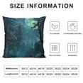 thumbnail image 5 of RUIYC Throw Pillow Covers Oil Paint Tree Seasonal Aesthetic Moon Leaf Abstract Teal Washable Decor Sofa Bedroom Indoor Patio Bright Throw Pillows, 5 of 5