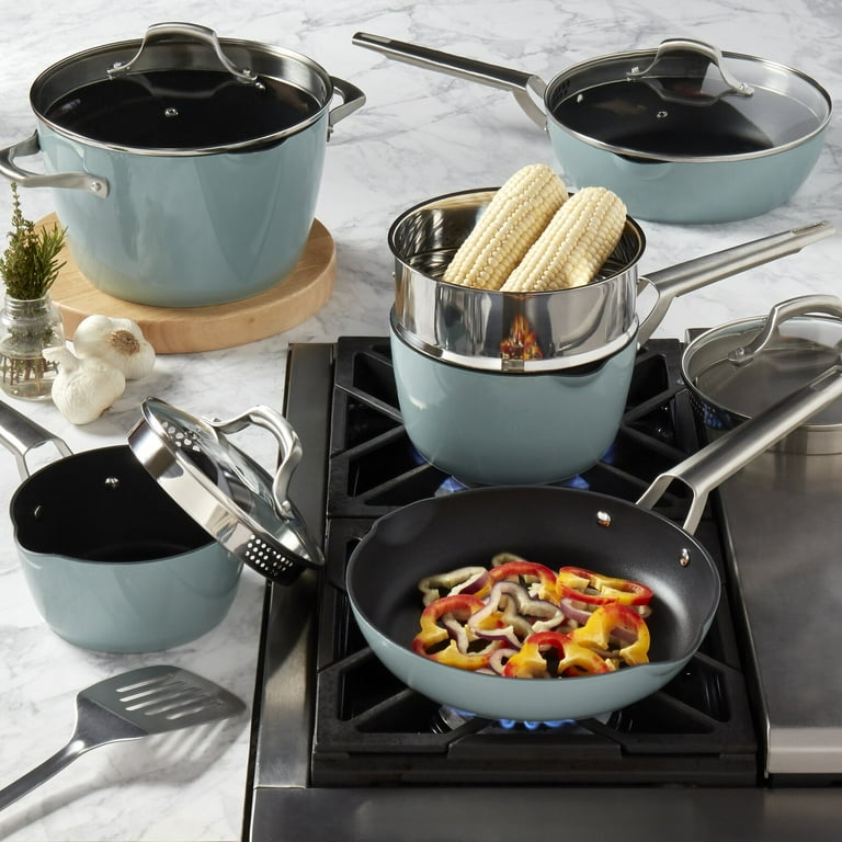 8 Piece Thermal Conducting Aluminum Non-Stick Cookware Set by Lexi