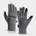 thumbnail image 4 of Hxshgdsn Unisex Winter Gloves Outdoor Fleece Lined Windproof Water Resistant Reflective Mittens Cycling Hiking Gray 6 L, 4 of 4